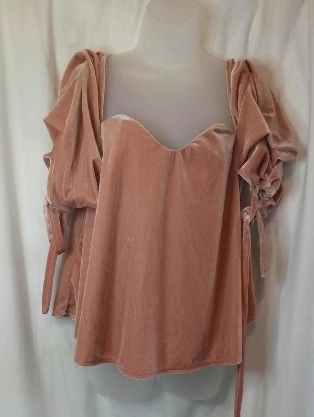 Impressions Velvet Off-Shoulder Tunic Dusty Rose Pink Party Sexy Off Shoulder - Picture 2 of 5